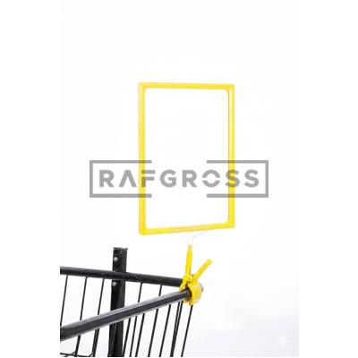 Sarı Mandallı Etiketlik 10lu Paket A4-A5// 210x297 mm – Ürün Etiketi Tutucu | Raf, Market ve Mağaza İçin Etiketlik