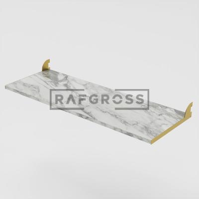 Askılık Sistemi Ahşap Raf 60 cm – Dikmeye Geçmeli Raf – Metal Destekli Mağaza & Butik Raf Sistemi -01