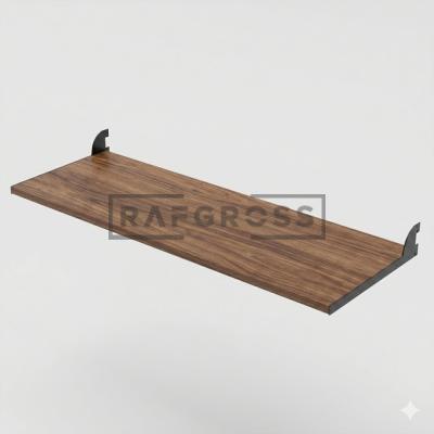 Askılık Sistemi Ahşap Raf 60 cm – Dikmeye Geçmeli Raf – Metal Destekli Mağaza & Butik Raf Sistemi -05