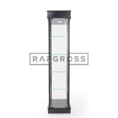 40x40x175 Camlı Vitrin Dolabı | Spotlu Koleksiyon Vitrini | Cam Kapaklı Gümüşlük | Ayarlanabilir Raflı Cam Sergileme Dolabı-38