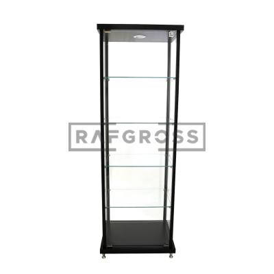 40x60x175 Camlı Vitrin Dolabı | Spotlu Koleksiyon Vitrini | Cam Kapaklı Gümüşlük | Ayarlanabilir Raflı Sergileme Dolabı-26