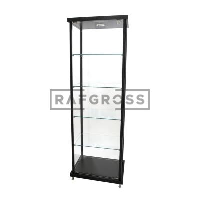40x60x175 Camlı Vitrin Dolabı | Spotlu Koleksiyon Vitrini | Cam Kapaklı Gümüşlük | Ayarlanabilir Raflı Sergileme Dolabı-26