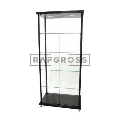 40x80x175 Camlı Vitrin Dolabı | Spotlu Koleksiyon Vitrini | Cam Kapaklı Gümüşlük | Geniş Ayarlanabilir Raflı Sergileme Dolabı-32