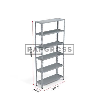 Çelik Raf -Galvaniz- Depo, Arşiv, Kiler, Dosya, Market, Bakkal Rafı-31X93X200-15