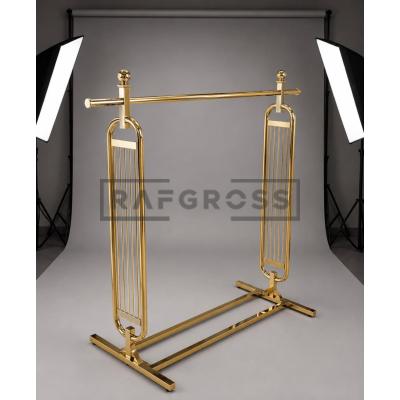 Dekoratif Gold Metal Elbise Askılığı | Kurulu Gövdeli Lüks Kıyafet Standı | Butik ve Giyinme Odası Askılığı | RAFGROSS