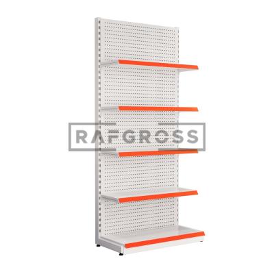 Delikli Duvar Market Rafı 30x90x220 cm – 4 Raflı Market Raf Sistemi Duvar Reyonu-02
