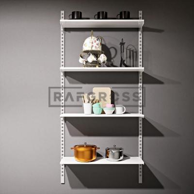 65x200 cm Duvara Monte Modüler Raf Sistemi | Metal Mağaza Rafı, Butik Raf Ünitesi, Giyinme Odası Raf Sistemi, Duvar Rafı-13