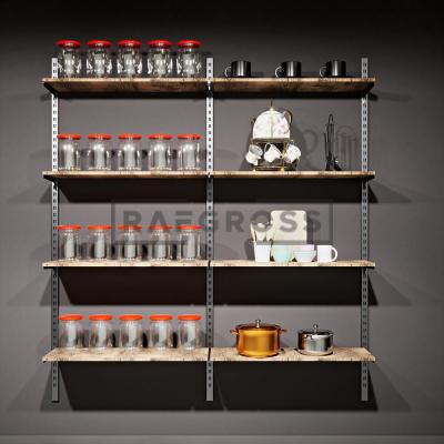 125x200 cm Duvara Monte Modüler Raf Sistemi | Metal Mağaza Rafı, Butik Raf Ünitesi, Giyinme Odası Rafı, Duvar Raf Sistemi-18