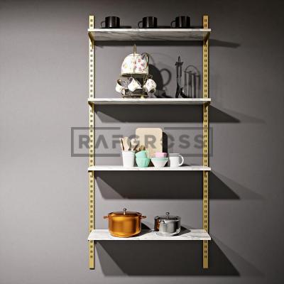 95x200 cm Duvara Monte Modüler Raf Sistemi | Metal Mağaza Rafı, Butik Raf Ünitesi, Giyinme Odası Rafı, Duvar Raf Sistemi-64