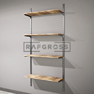 65x200 cm Duvara Monte Modüler Raf Sistemi | Metal Mağaza Rafı, Butik Raf Ünitesi, Giyinme Odası Raf Sistemi, Duvar Rafı-14