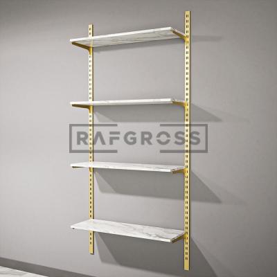 65x200 cm Duvara Monte Modüler Raf Sistemi | Metal Mağaza Rafı, Butik Raf Ünitesi, Giyinme Odası Raf Sistemi, Duvar Rafı-16