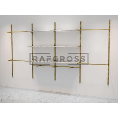245x200 cm Duvara Monte Modüler Mağaza Raf Sistemi | Metal Askılık Sistemi, Butik Rafı, Giyinme Odası Gardırop Sistemi, Mağaza Standı-34