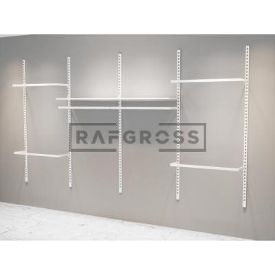 245x200 cm Duvara Monte Modüler Mağaza Raf Sistemi | Metal Askılık Sistemi, Butik Rafı, Giyinme Odası Gardırop Sistemi, Mağaza Standı-35
