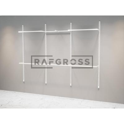 185x200 cm Duvara Monte Modüler Mağaza Raf Sistemi | Metal Askılık Sistemi, Butik Rafı, Giyinme Odası Gardırop Sistemi, Mağaza Standı-46