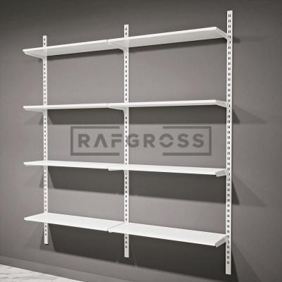 185x200 cm Duvara Monte Modüler Raf Sistemi | Metal Mağaza Rafı, Butik Raf Ünitesi, Giyinme Odası Raf Sistemi, Duvar Rafı-65