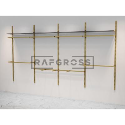 365x200 cm Duvara Monte Modüler Mağaza Raf Sistemi | Metal Askılık Sistemi, Butik Rafı, Giyinme Odası Gardırop Sistemi, Mağaza Standı-76