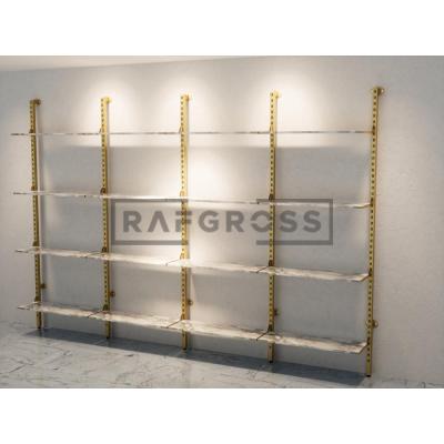 375x250 cm Duvara Monte Modüler Raf Sistemi | Metal Mağaza Rafı, Butik Raf Ünitesi, Giyinme Odası Raf Sistemi, Duvar Rafı-140