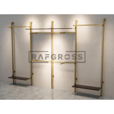 375x250 cm Duvara Monte Modüler Mağaza Raf Sistemi | Metal Askılık Sistemi, Butik Rafı, Giyinme Odası Gardırop Sistemi, Mağaza Standı-151