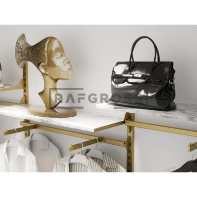 305x200 cm Duvara Monte Modüler Mağaza Raf Sistemi | Metal Askılık Sistemi, Butik Rafı, Giyinme Odası Gardırop Sistemi, Mağaza Standı-44