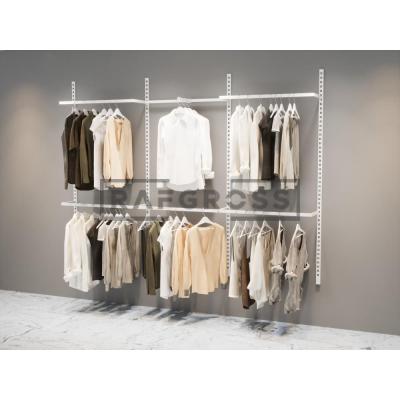 185x200 cm Duvara Monte Modüler Mağaza Raf Sistemi | Metal Askılık Sistemi, Butik Rafı, Giyinme Odası Gardırop Sistemi, Mağaza Standı-46
