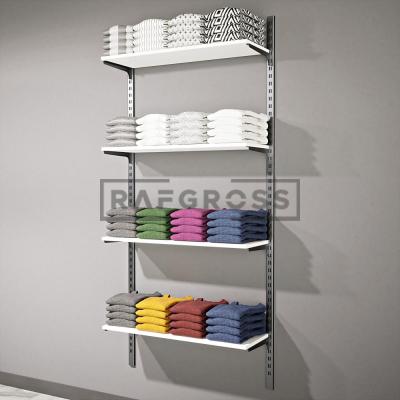 95x200 cm Duvara Monte Modüler Raf Sistemi | Metal Mağaza Rafı, Butik Raf Ünitesi, Giyinme Odası Rafı, Duvar Raf Sistemi-63