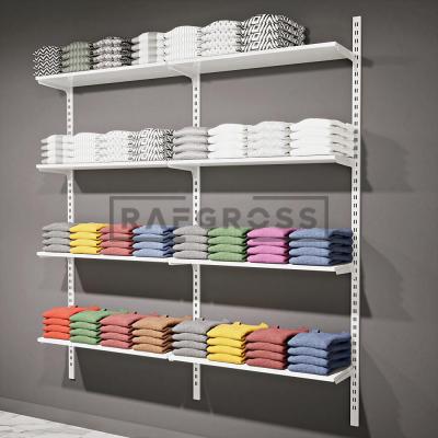 185x200 cm Duvara Monte Modüler Raf Sistemi | Metal Mağaza Rafı, Butik Raf Ünitesi, Giyinme Odası Raf Sistemi, Duvar Rafı-65