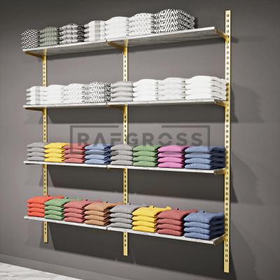 185x200 cm Duvara Monte Modüler Raf Sistemi | Metal Mağaza Rafı, Butik Raf Ünitesi, Giyinme Odası Raf Sistemi, Duvar Rafı-68