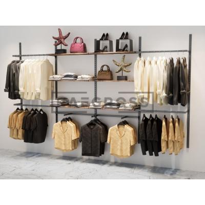 365x200 cm Duvara Monte Modüler Mağaza Raf Sistemi | Metal Askılık Sistemi, Butik Rafı, Giyinme Odası Raf Ünitesi, Mağaza Standı-79