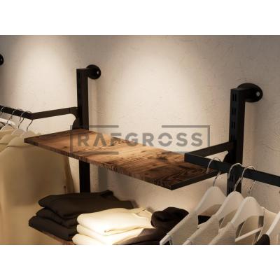 285x250 cm Duvara Monte Modüler Mağaza Raf Sistemi | Metal Askılık Sistemi, Butik Rafı, Giyinme Odası Gardırop Sistemi, Mağaza Standı-141