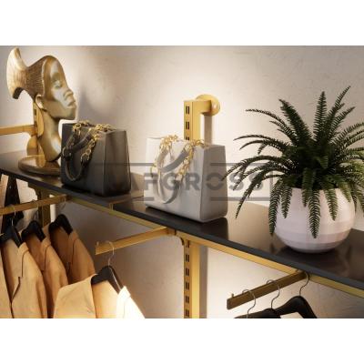 375x250 cm Duvara Monte Modüler Mağaza Raf Sistemi | Metal Askılık Sistemi, Butik Rafı, Giyinme Odası Gardırop Sistemi, Mağaza Standı-151