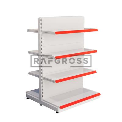 Market Orta Reyon Rafı 30x90x140 cm – 6 Raflı Market Raf Sistemi | Mağaza Orta Stand Rafı | Market Standı-02